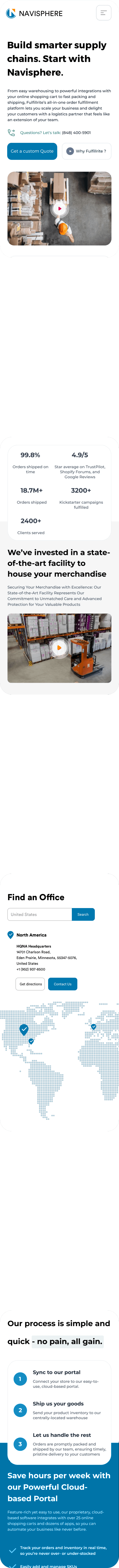 Navisphere Landing Page Mobile UA Riddle